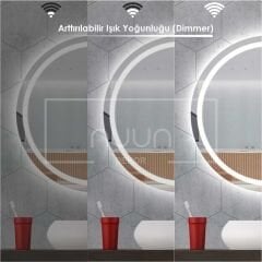 DOKUNMATİK LEDLİ YUVARLAK BANYO AYNASI