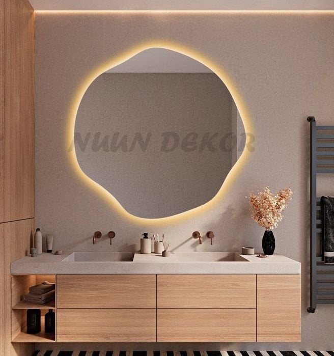 LED IŞIKLI ASİMETRİK BANYO AYNASI